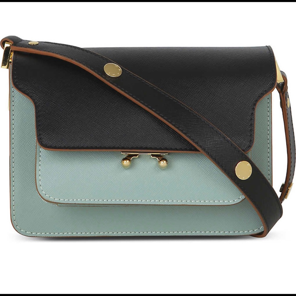 Marni Mini Trunk Leather Crossbody/Shoulder Bag